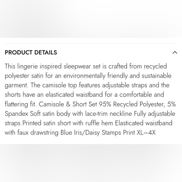 Adore Me Satin Luana Pajama Cami & Short Set Light Pink & Floral Purple Plus 2X - Picture 4 of 13